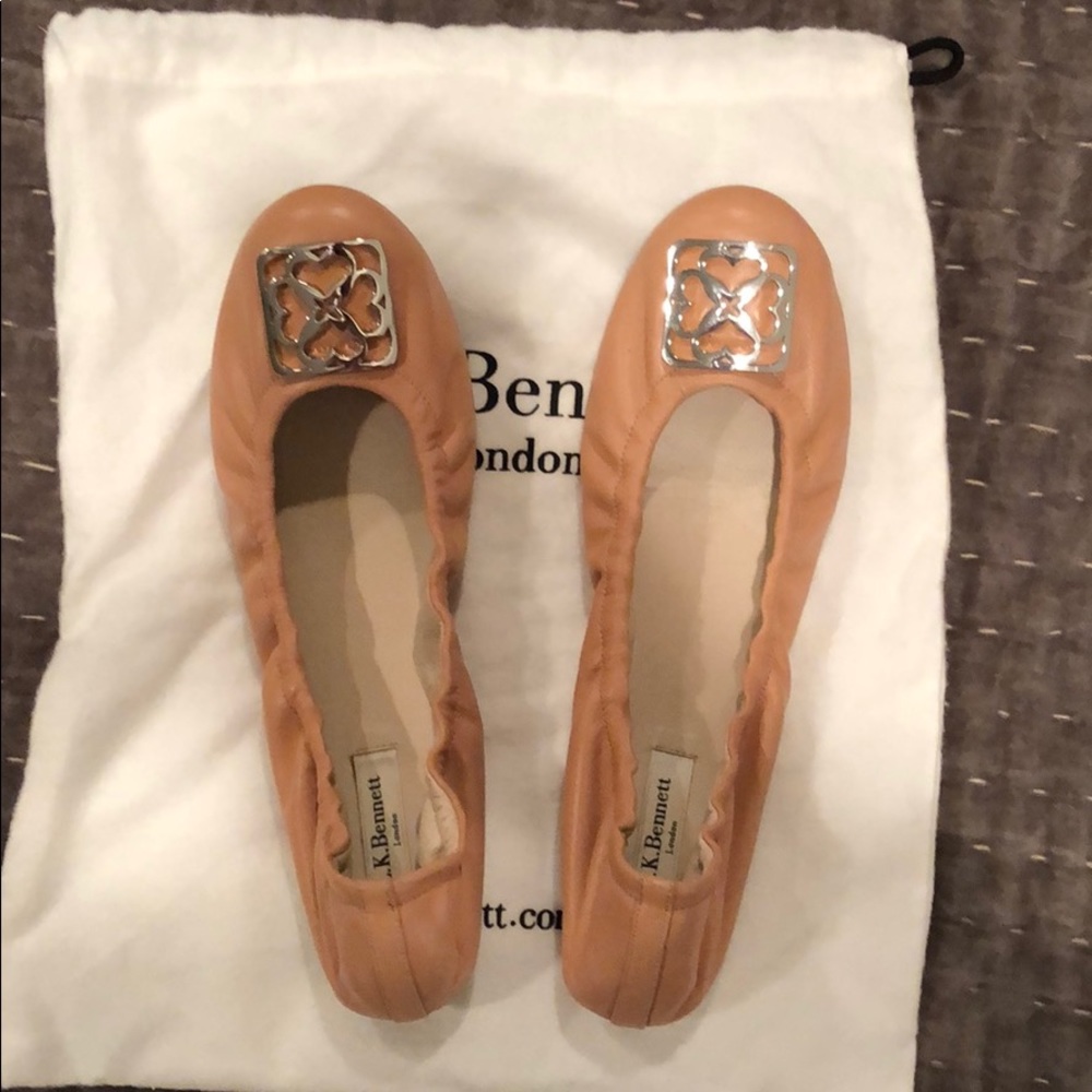 L.K. Bennett London nude flats